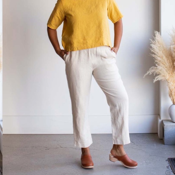 Moss Grey Atelier Selen Trouser with Pockets Small Chalk Colour NWT - Picture 2 of 3